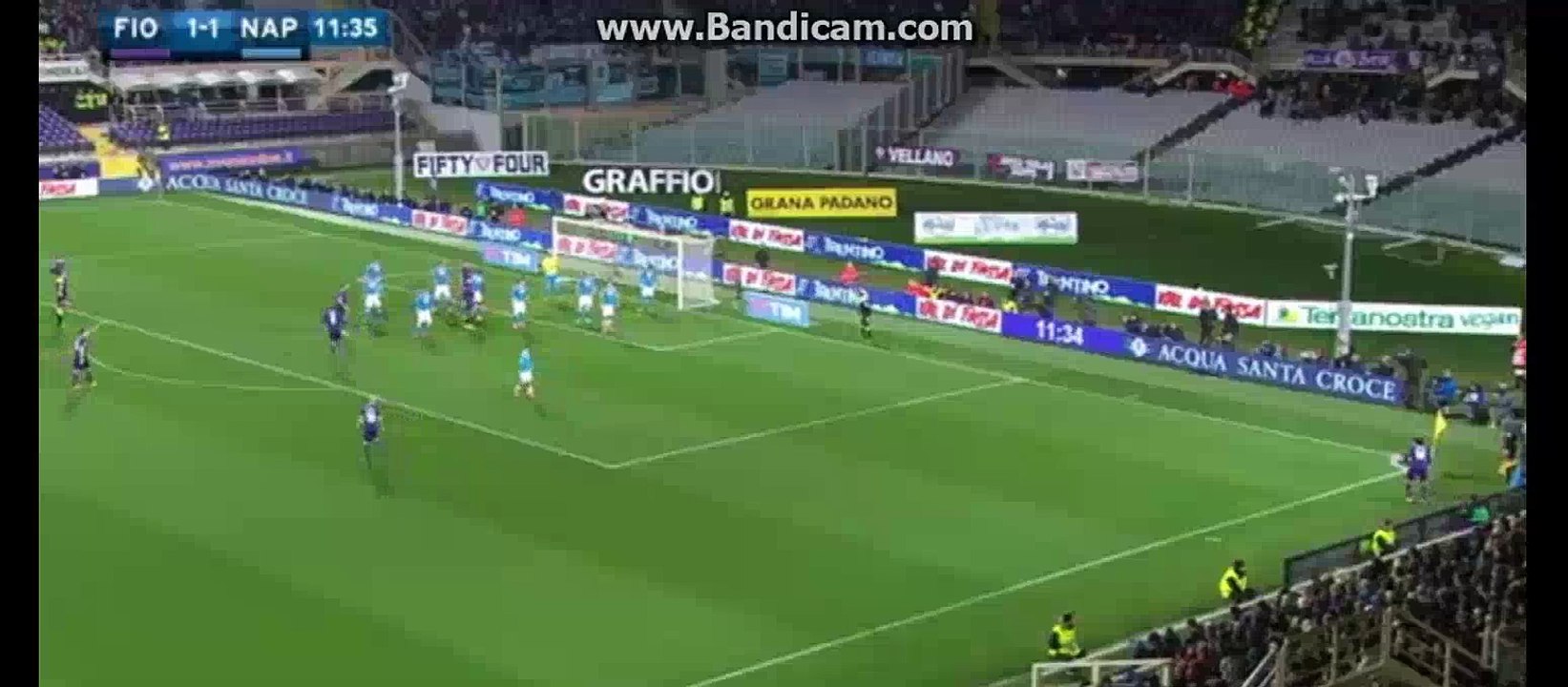 Nikola Kalinic Super Power SHOOT | Fiorentina 1-1 Napoli 29/02/2016