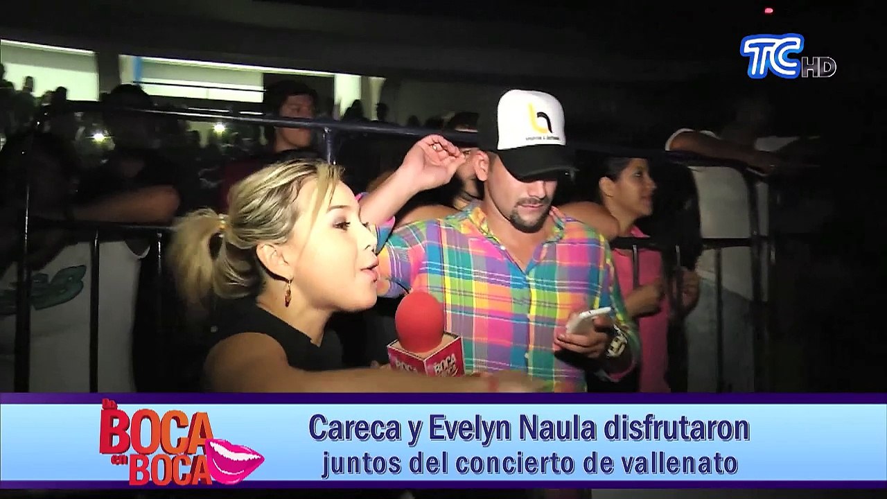 Careca y Evelin Naula disfrutaron juntos del concierto de vallenato