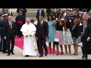 Pope Francis arrives in the US for a six-day visit