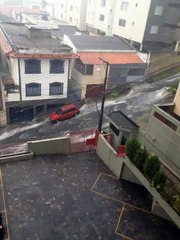 Chuva de granizo em BH