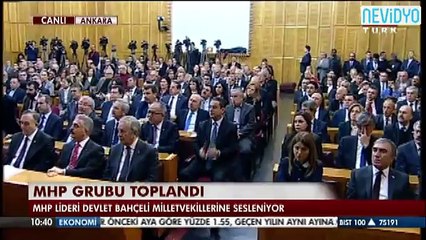 Bahçeli konuşmasını kesip azarladı