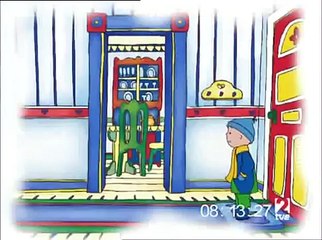 Caillou canta villancicos.