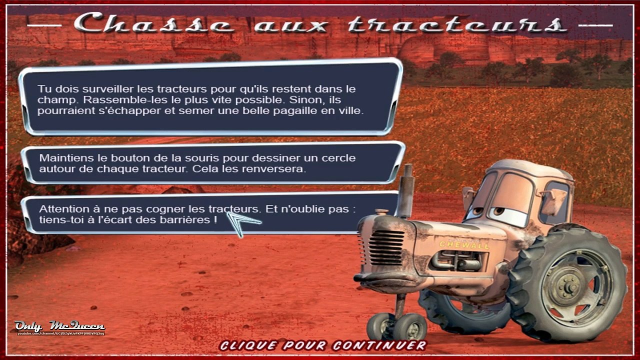 CARS ! #1 Chasse aux tracteurs - Flash McQueen et Tracteur - Disney Cars 4K UHD