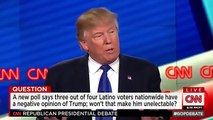 Trump Pushed back at Maria Celeste  Over Hispanics Votes