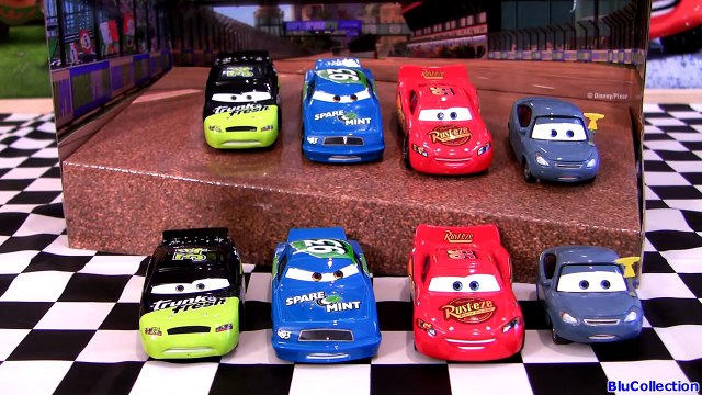 NEW Disney CARS Race Day Fan 4-Cars Marty Brakeburst 2013 Rust-eze Lightning McQueen, Spare O Mint
