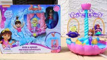 MERMAIDS! Dora & Friends Color Change Doll   Little Mermaid Ariel Floating Fountain Pool &