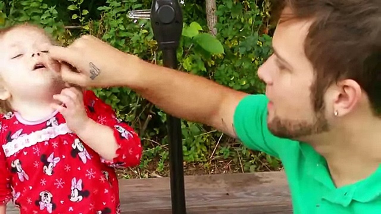 Girl Is Really Proud Of Dad's Nose Trick