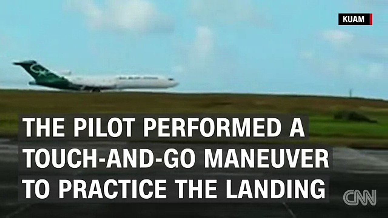 Plane slides on nose in scary landing