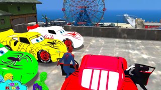 SPIDERMAN COLORS White Yellow Green Blue & Black Spiderman Disney Pixar Cars Nursery Rhyme