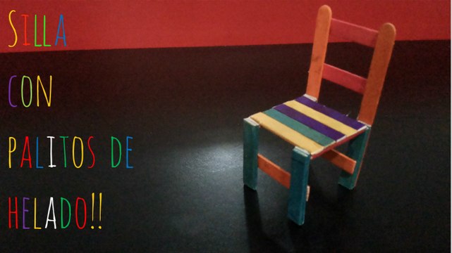 SILLA CON PALITOS DE HELADO!!