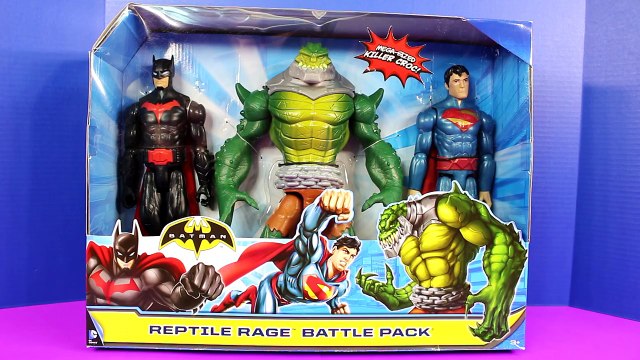 Batman Reptile Rage Battle Pack WIth Batman Superman And Killer Croc