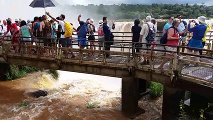 Walking Over Iguazu Falls
