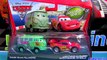 Lightning Mcqueen with Travel Wheels + Race Team Fillmore diecast Disney Pixar review Blucollection
