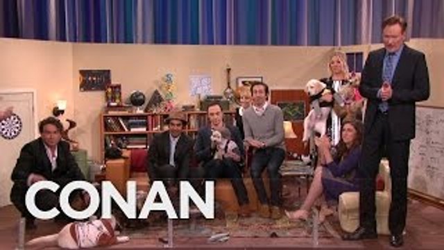 The Cast Of The Big Bang Theory Meets Their Puppy Doppelgängers - CONAN on TBS