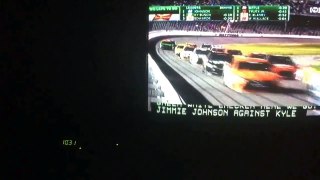 Jimmie Johnson wins Budweiser Duel #2 Denny Hamlin/Danica Patrick confrontation