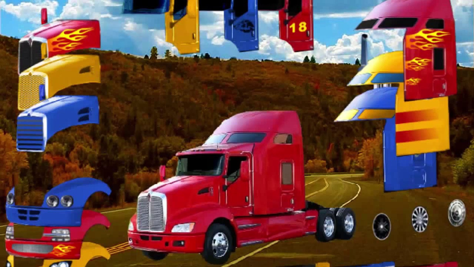 ⁣Мультики про Тачки. Гонки на машинках. Тюнинг Truck 18 Wheeler. Развивающий мультик
