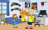 Caillou hits rosie and gets grounded