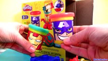 Play Doh Can Heads Captain America Iron Man Marvel Superheroes Capitão América & Homem de Ferro