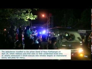 Bodies of 8 executed in Indonesia transported
