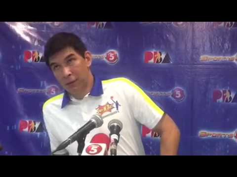Post-game interview with Talk N' Text coach Jong Uichico after tying semis series at 1-1