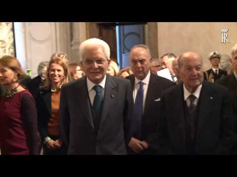 Roma - Mattarella inaugura la mostra fotografica di Listri sul Quirinale (29.02.16)