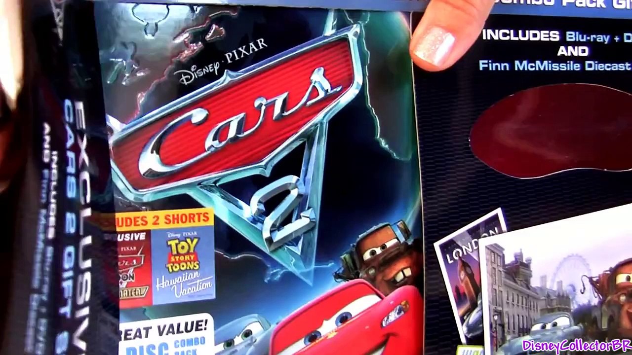 Cars 2 blu-ray DVD w/ Ransburg Finn McMissile Walmart Disney Pixar metallic finish