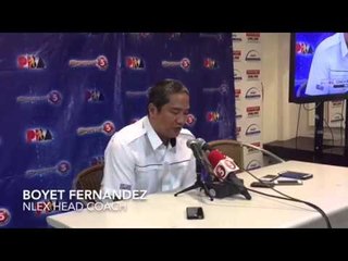 Post-game interview with NLEX coach Boyet Fernandez after win over Kia