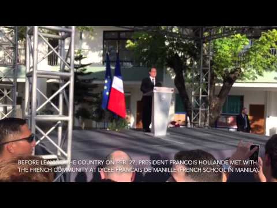 French President François Hollande meets French community in Manila