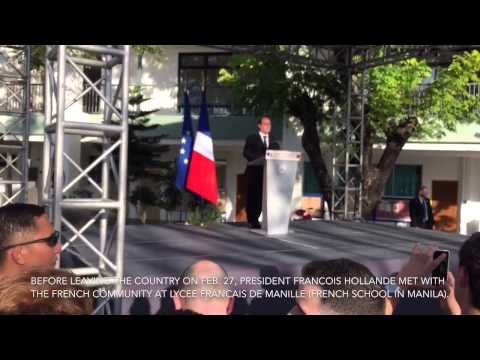 French President François Hollande meets French community in Manila