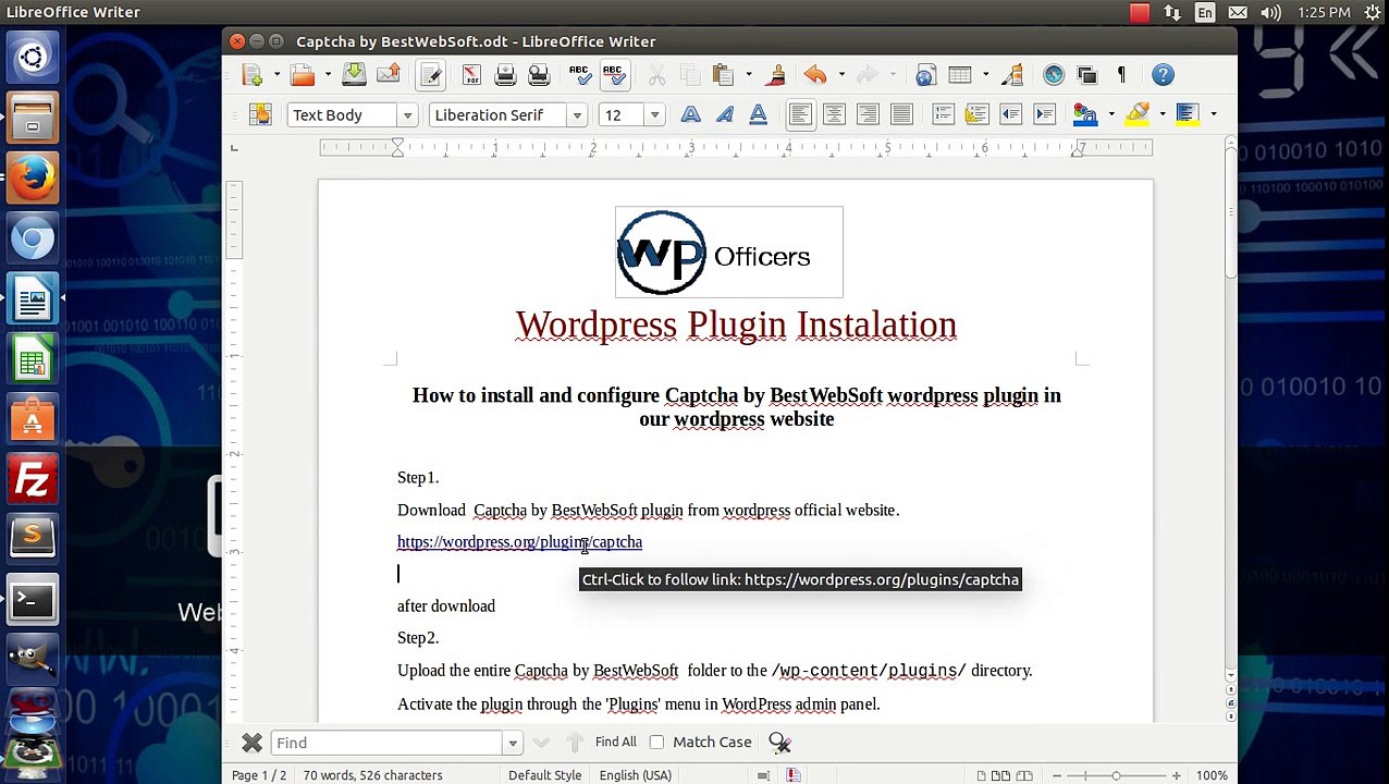Captcha Login Plugin on Wordpress