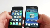 Sony Ericsson XPERIA arc vs iPhone 4 Android 2.3 Gingerbread vs iOS 4.3