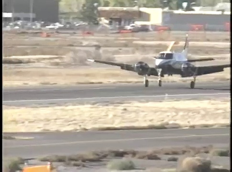 Army Beechcraft King air crash landing gear failure Reno