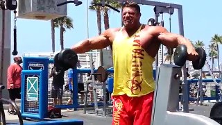 SUPERMUTANTS Rich Piana, Gabe Moen, Ron Partlow & Renaldo Gairy take over The Muscle Beach Pit