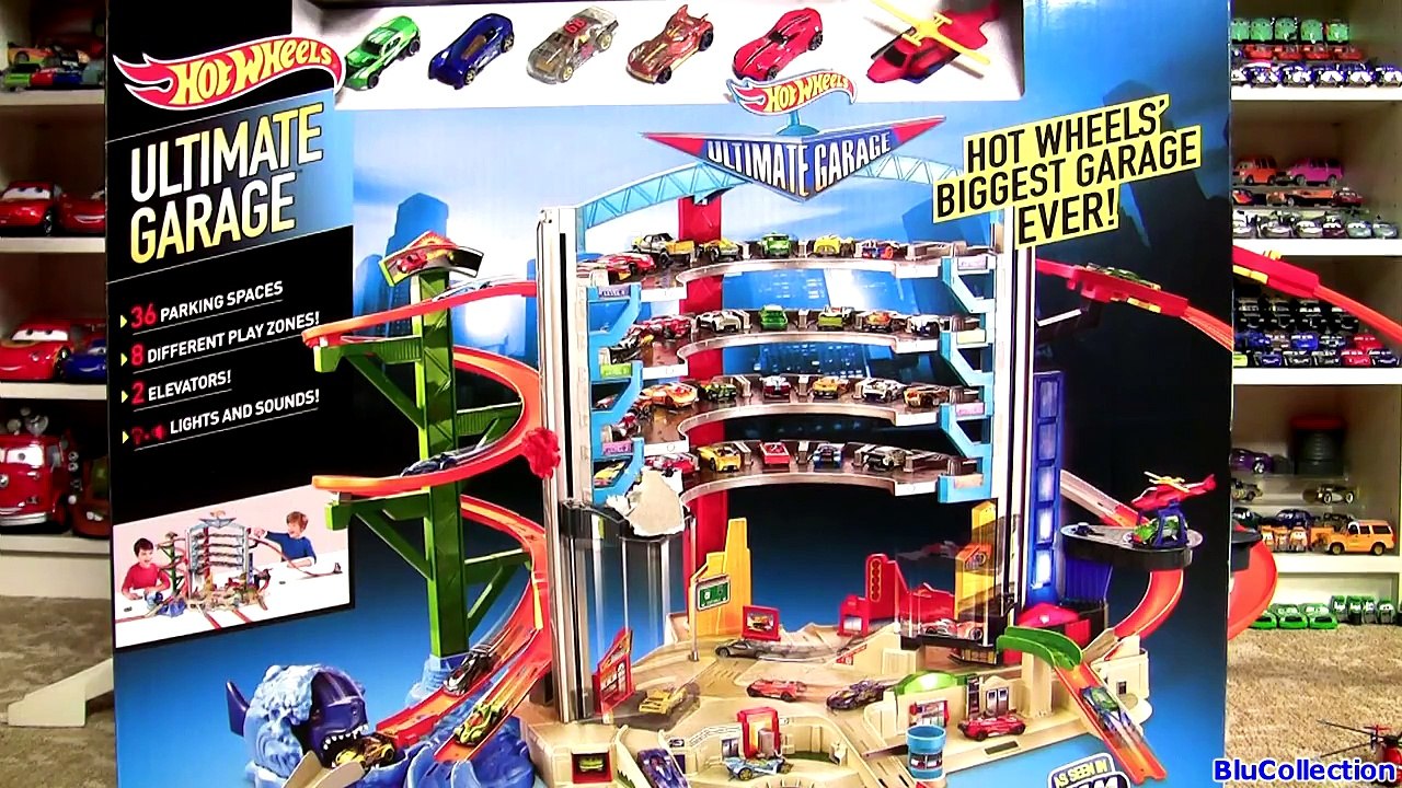 hot wheels ultimate garage playset with attack shark spiral ramp electronic sounds raceway