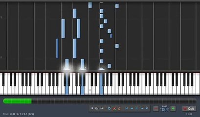 Code Lyoko Theme - Synthesia - Piano version