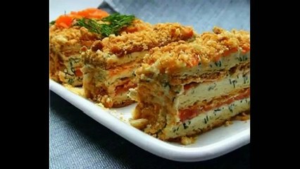 Слоеный салат торт «Наполеон»