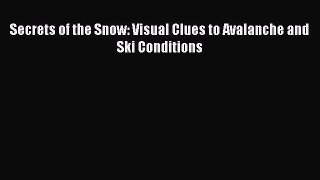 Read Secrets of the Snow: Visual Clues to Avalanche and Ski Conditions Ebook Free