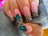 Uñas decoradas Mariposas animal print - Animal print butterflies Nails Design