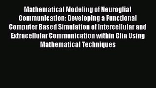 Read Mathematical Modeling of Neuroglial Communication: Developing a Functional Computer Based