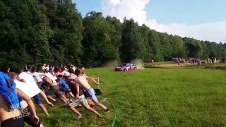 Rally Car Nearly Misses Spectators | Look Out!