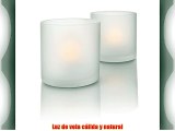 Philips Naturelle - Set de 2 velas decorativas con tecnología LED 220 V