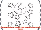Vinilos decorativos de estrellas y luna infantiles 38x38 cms Gris Oscuro