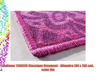 Andiamo 1100359 Classique Ornament - Alfombra (80 x 150 cm) color lila