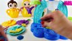 Disney Princess Tea Party with Play Doh Mermaid Ariel Snow White Rapunzel Belle Playdough DCTC Toys