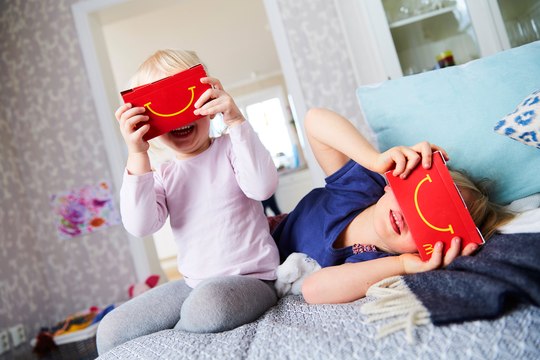 Happy Goggles - A virtual reality headset made from a Happy Meal Box.