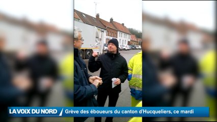 Manifestation des éboueurs du canton d'Hucqueliers