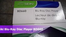 Unboxing Seiki blu ray disc player BD6660 USB Ethernet xvid BD660 Divx Dolby Java