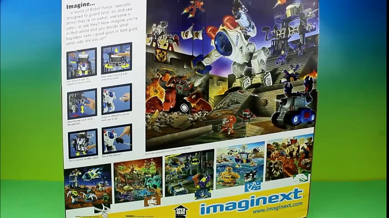 Imaginext Robot Police Headquarters Batman & Optimus Prime defeats the Joker & Two Face