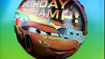 Disney Pixar Lightning McQueen Celebrates his Birthday Mater Surprises with gifts opening presents