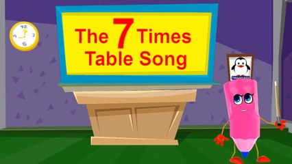 HomeSchool Tutorial  7 Times Table Song  Kids Math Online Education (English Language)